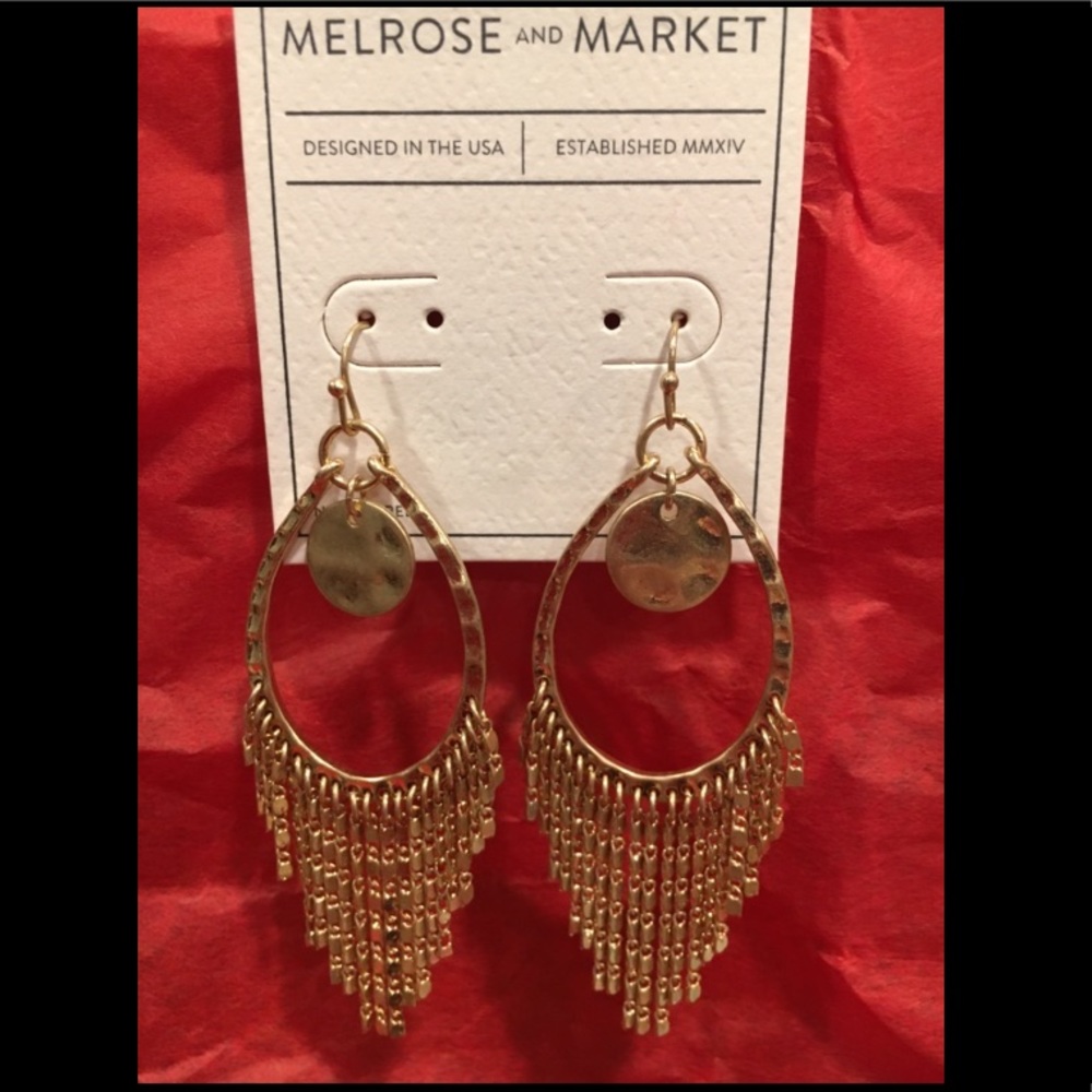 NEW MELROSE & MARKET GOLD TONE EARRINGS